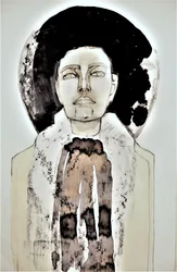 Retrato abstrato com auréola