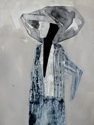 Perfil de uma mulher abstrata