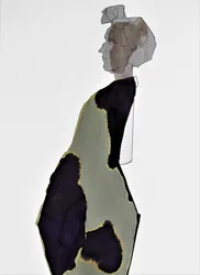 Perfil de uma mulher abstrata