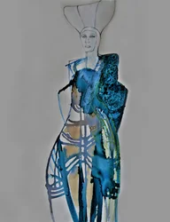 Retrato de Moda Azul