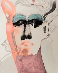 Retrato abstrato arrojado