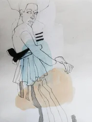 Esboço de moda elegante