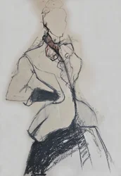 Esboço de moda elegante