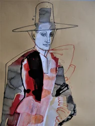 Figura elegante com chapéu