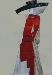 Senhora Elegante de Vermelho