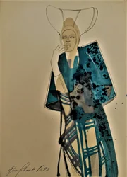 Moda elegante em azul-petróleo