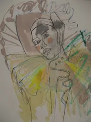 Retrato de uma mulher expressiva