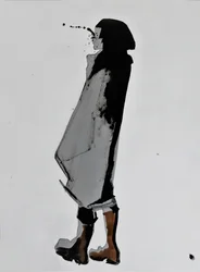 Figura com salpicos de tinta