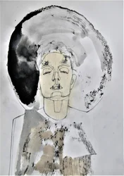 Retrato abstrato meditativo