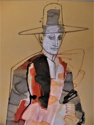 Retrato com Chapéu Moderno