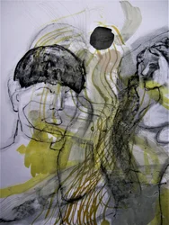 Figuras abstratas pensativas
