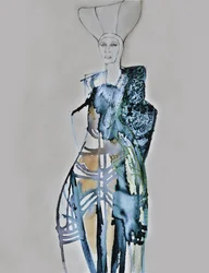 Retrato de moda estilizado
