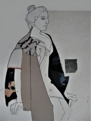 Retrato estilizado de uma mulher
