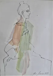 Perfil feminino estilizado