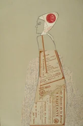 Retrato estilizado em papel