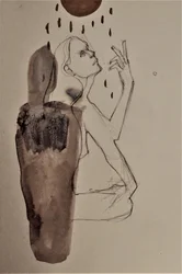 Mulher na sombra, contemplação
