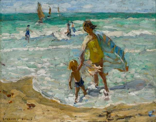 Um dia de vento à beira-mar (óleo sobre tela)
