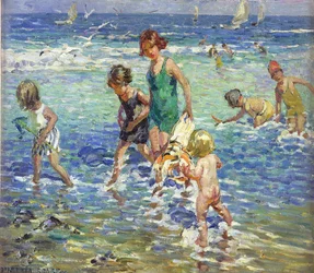 Banhistas do mar (óleo sobre tela)