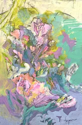 Flores em pastel abstratas