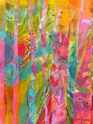 Abstrato com riscas coloridas