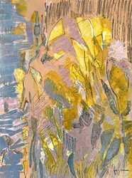 Paisagem Abstrata Dourada