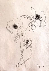 Desenho minimalista de uma flor