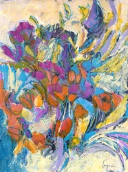 Flores abstratas e vibrantes