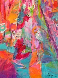 Flores abstratas e vibrantes