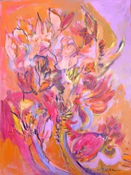 Flores abstratas e vibrantes