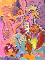 Motivos florais abstratos e vibrantes