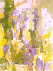 Jardim abstrato vibrante