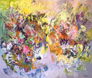 Abstrato floral vibrante