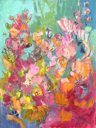 Abstrato floral vibrante