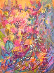 Impressão floral vibrante