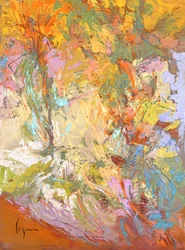 Abstrato de um jardim vibrante