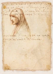 Perfil de busto de uma mulher idosa verso, c. 1521