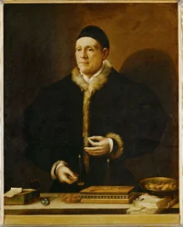 Jakob II Fugger, chamado "O Rico", comerciante e agiota do imperador Carlos V (pintura sobre tela)