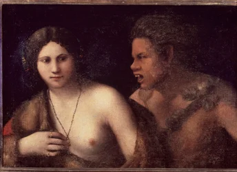 Ninfa e sátira - pintura
