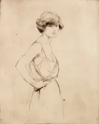 Maio no seu Camisole (gravura)