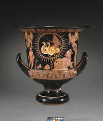 Detalhe de uma figura vermelha lekythos