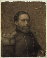 Almirante Andrew H. Foote, retrato de cabeça e ombros, em uniforme militar Abstract/medium