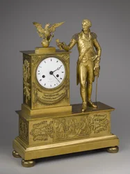 Relógio de Mantel, início do século 19 (ormolu com relógios de bronze dourado)