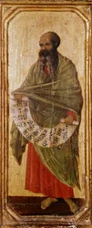 O profeta Malachie Detrempe sobre madeira por Duccio di Buoninsegna (1255-1318/9) 1308-1311 Dim. 42,5x16 cm Siena, Museo del l 