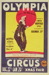 Cartaz do circo Bertram Mills, 1922