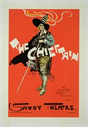 Reprodução de um cartaz publicitário &39;The Chieftain&39;, Savoy Theatre, 1895