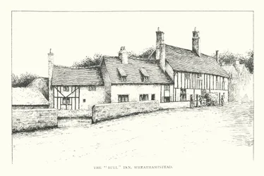 The "Bull" Inn, Wheathampstead (litografia)