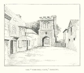 O "Fire-Bell Gate", Barking (litografia)