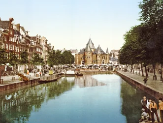 O Novo Mercado e a Bolsa, Amsterdã, Holanda pub.c. 1900
