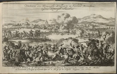 Uma batalha envolvendo o exército de Guilherme III