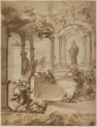 Alegoria em Honra de um Cavalheiro, 3º quartel do século XVII (pena e tinta)